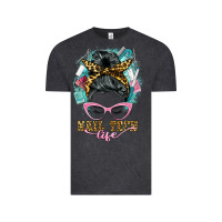 Vintage Black nail tech life messy bun Vintage Tee - BarkalooDesign