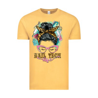 Vintage Mustard nail tech life messy bun Vintage Tee - BarkalooDesign