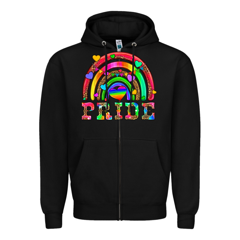 Lgbtq Pride And Rainbow Zipper Hoodie by HRA Design Shop | Teevron