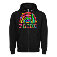 Black lgbtq pride and rainbow Zipper Hoodie - HRA Design Shop