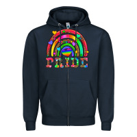 Navy lgbtq pride and rainbow Zipper Hoodie - HRA Design Shop
