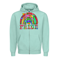 Seafoam lgbtq pride and rainbow Zipper Hoodie - HRA Design Shop