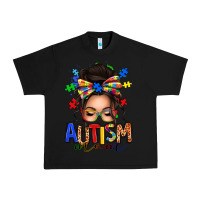 Black autism mom afro messy bun (1) Urban Heavy Tee - texasbilliewilder