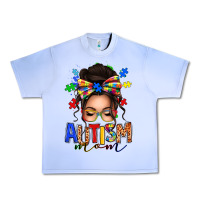 Grape Ice autism mom afro messy bun (1) Urban Heavy Tee - texasbilliewilder
