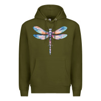 Army Green dragonfly Premium Hoodie - MaliasSmallBusiness