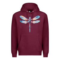 Burgundy dragonfly Premium Hoodie - MaliasSmallBusiness