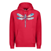 Cardinal dragonfly Premium Hoodie - MaliasSmallBusiness