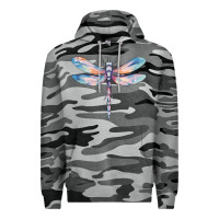 Slate Camo dragonfly Premium Hoodie - MaliasSmallBusiness