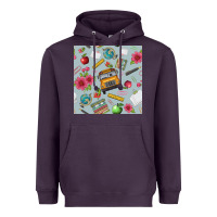 Plum school bus back to school seamless pattern Heavyweight Hoodie - BundleAndBundleShop