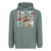 Sage school bus back to school seamless pattern Heavyweight Hoodie - BundleAndBundleShop