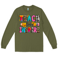 Army Green teach love inspire Long Sleeve Tee - Zillion Design Studio