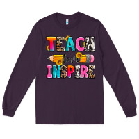 Plum teach love inspire Long Sleeve Tee - Zillion Design Studio