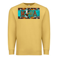 Antique Gold mama holstein cow license plate Premium Sweatshirt - Artiststas