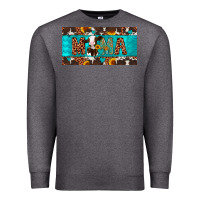 Charcoal Heather mama holstein cow license plate Premium Sweatshirt - Artiststas