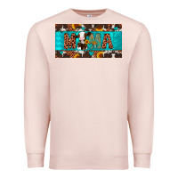 Pale Pink mama holstein cow license plate Premium Sweatshirt - Artiststas