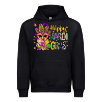 Black Happy Mardi Gras With Gnome Urban Hoodie - BundleAndBundleShop