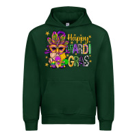 Forest Green Happy Mardi Gras With Gnome Urban Hoodie - BundleAndBundleShop