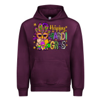 Mauve Wine Happy Mardi Gras With Gnome Urban Hoodie - BundleAndBundleShop