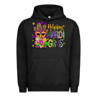 Pigment Black Happy Mardi Gras With Gnome Urban Hoodie - BundleAndBundleShop