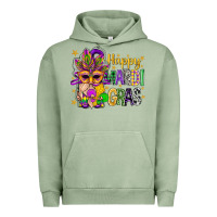 Pigment Oil Green Happy Mardi Gras With Gnome Urban Hoodie - BundleAndBundleShop