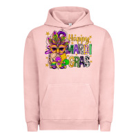 Pigment Salmon Happy Mardi Gras With Gnome Urban Hoodie - BundleAndBundleShop