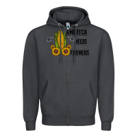 Smoke america needs farmers Zipper Hoodie - CowhideDigitalArt