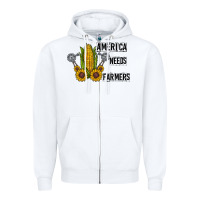 White america needs farmers Zipper Hoodie - CowhideDigitalArt