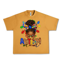 Peanut Butter autism mom afro messy bun Urban Heavy Tee - texasbilliewilder