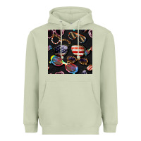 Matcha 4th of july glasses  seamless pattern Heavyweight Hoodie - BundleAndBundleShop