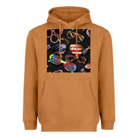 Meerkat 4th of july glasses  seamless pattern Heavyweight Hoodie - BundleAndBundleShop