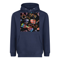 Navy 4th of july glasses  seamless pattern Heavyweight Hoodie - BundleAndBundleShop