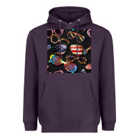 Plum 4th of july glasses  seamless pattern Heavyweight Hoodie - BundleAndBundleShop