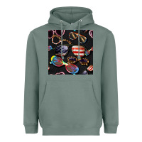 Sage 4th of july glasses  seamless pattern Heavyweight Hoodie - BundleAndBundleShop