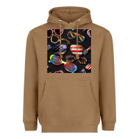 Toasted Coconut 4th of july glasses  seamless pattern Heavyweight Hoodie - BundleAndBundleShop