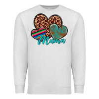 Oatmeal Heather hearts mama Premium Sweatshirt - Artiststas