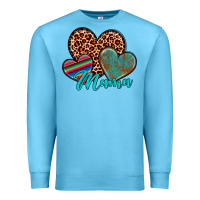 Ocean Blue hearts mama Premium Sweatshirt - Artiststas