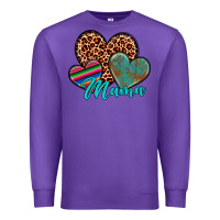Purple hearts mama Premium Sweatshirt - Artiststas
