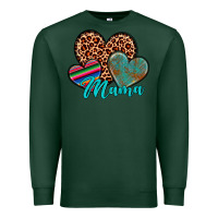 Sports Green hearts mama Premium Sweatshirt - Artiststas