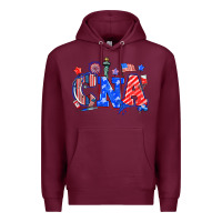 Burgundy 4th of july cna Premium Hoodie - NancyCooperArtShop