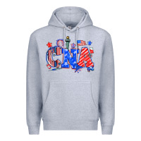 Heather Grey 4th of july cna Premium Hoodie - NancyCooperArtShop