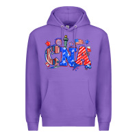 Purple 4th of july cna Premium Hoodie - NancyCooperArtShop