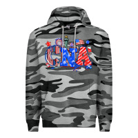 Slate Camo 4th of july cna Premium Hoodie - NancyCooperArtShop