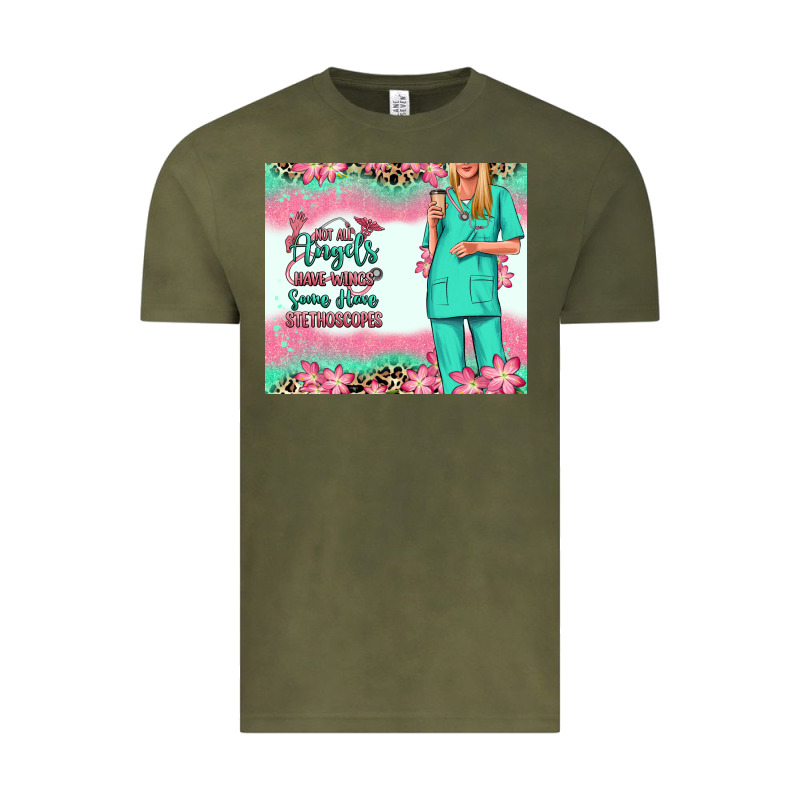 Not All Angels Have Wings Blonde Nurse Vintage Tee by RanaPortraitStore | Teevron