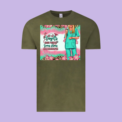 Vintage Tee not all angels have wings blonde nurse