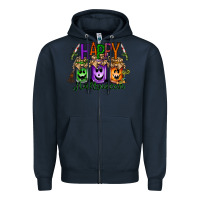 Navy happy halloween jar Zipper Hoodie - RacoonDesign