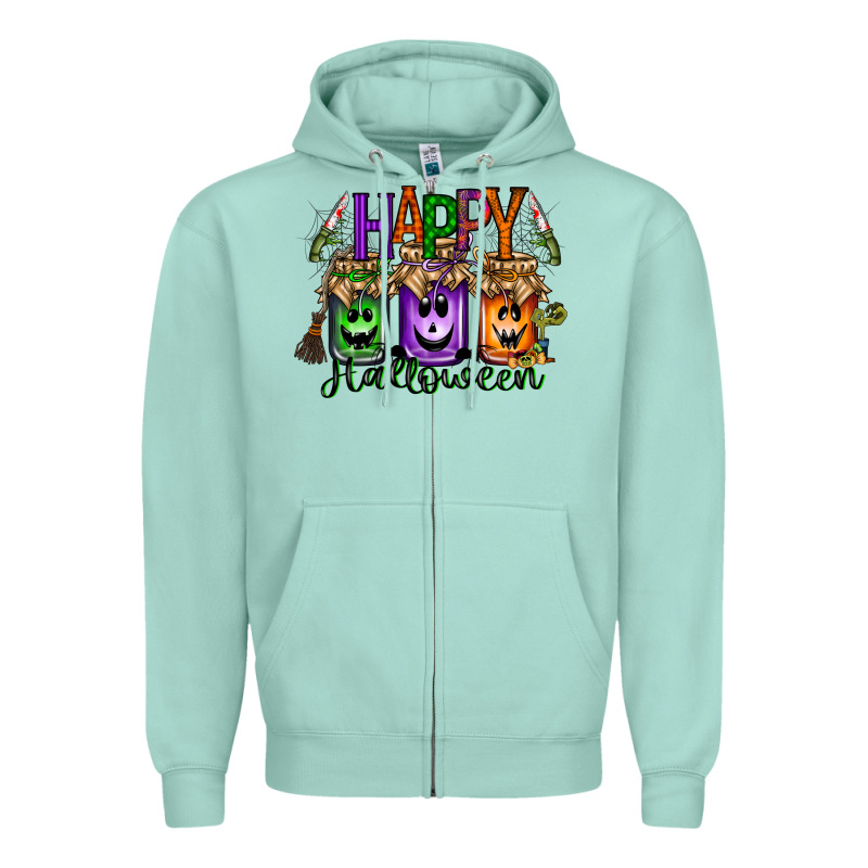 Happy Halloween Jar Zipper Hoodie by RacoonDesign | Teevron