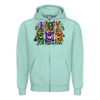 Seafoam happy halloween jar Zipper Hoodie - RacoonDesign