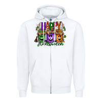 White happy halloween jar Zipper Hoodie - RacoonDesign