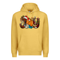 Antique Gold joy with basketball and santa's hat Premium Hoodie - AdoDesignShop