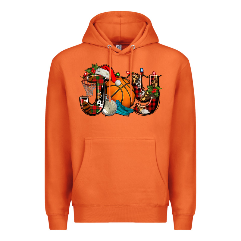 Joy With Basketball And Santa's Hat Premium Hoodie by AdoDesignShop | Teevron